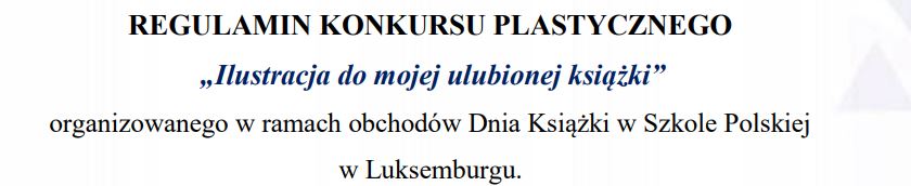 Konkurs plastyczny „Ilustracja do mojej ulubionej książki” – przedłużony termin