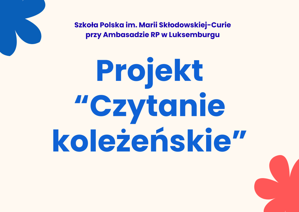 Projekt „Czytanie koleżeńskie”